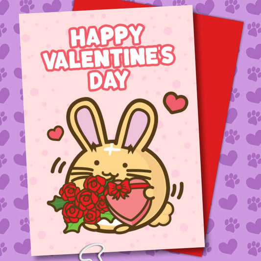 Happy valentines day bunch of roses Card