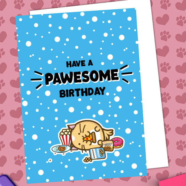 Have a pawesome birthday Card