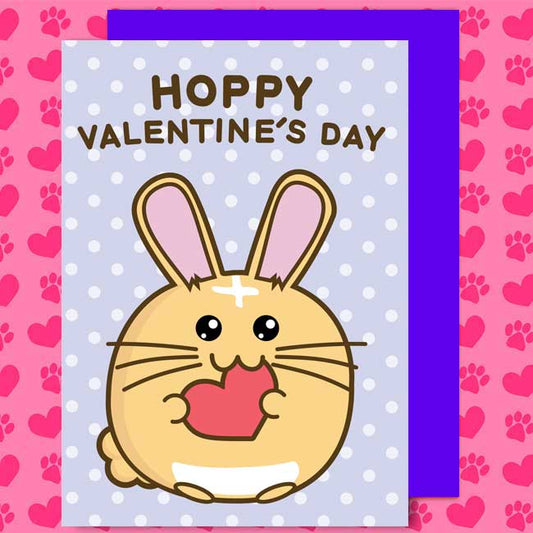 Hoppy Valentine's Day Card