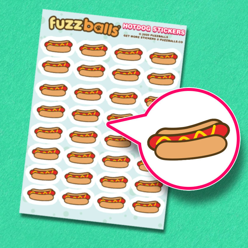 Hot dog Sticker Sheet