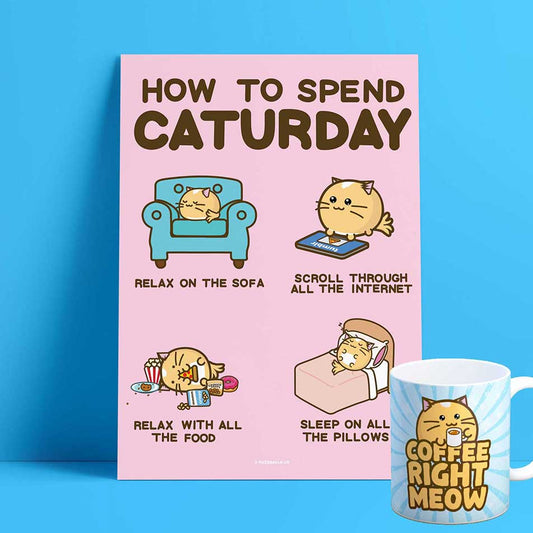 How To Spend Caturday Print