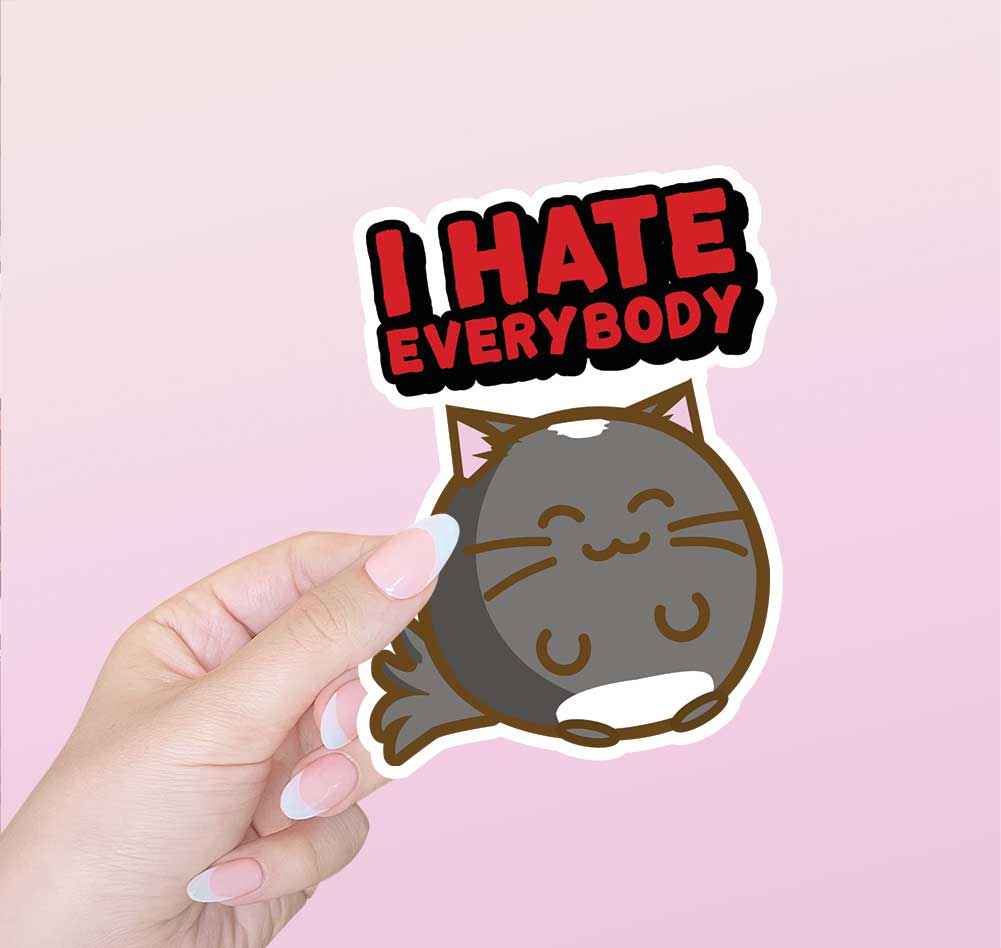 I Hate Everybody Vinyl Sticker