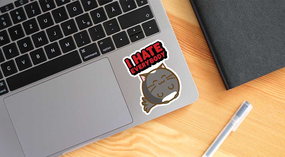 I Hate Everybody Vinyl Sticker