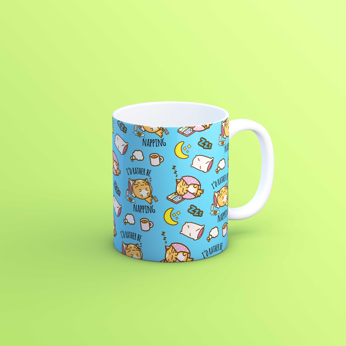I'd Rather Be Napping Pattern Mug