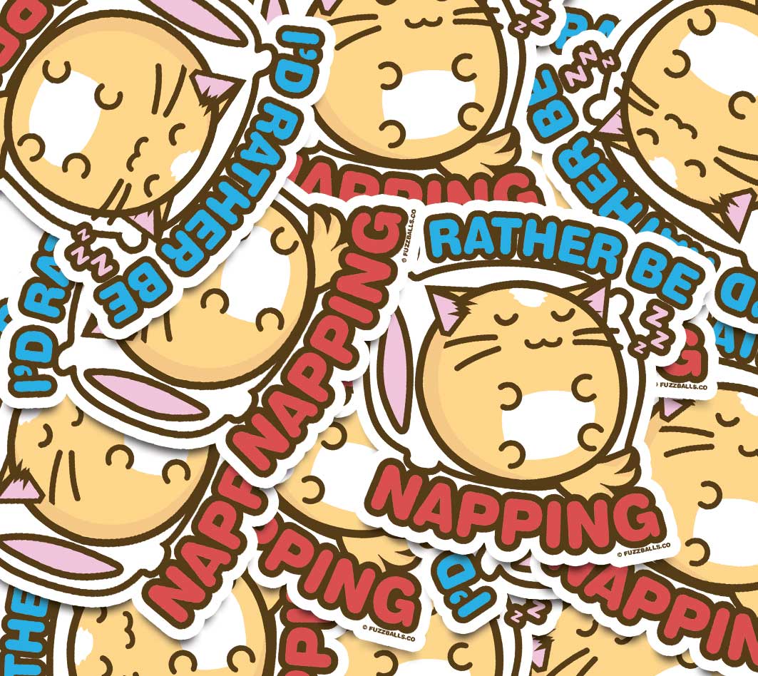 I'd Rather Be Napping Vinyl Sticker