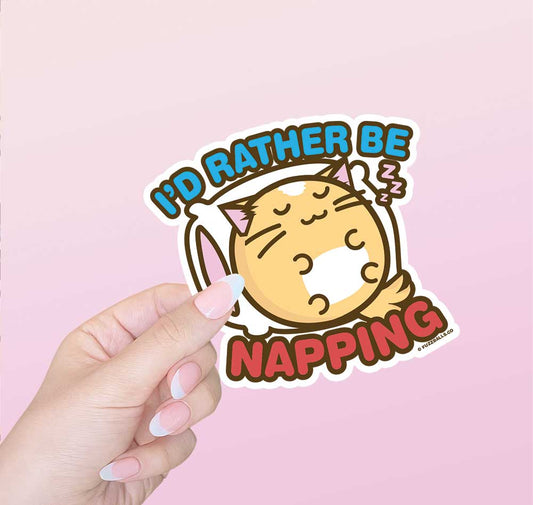 I'd Rather Be Napping Vinyl Sticker