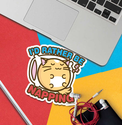 I'd Rather Be Napping Vinyl Sticker