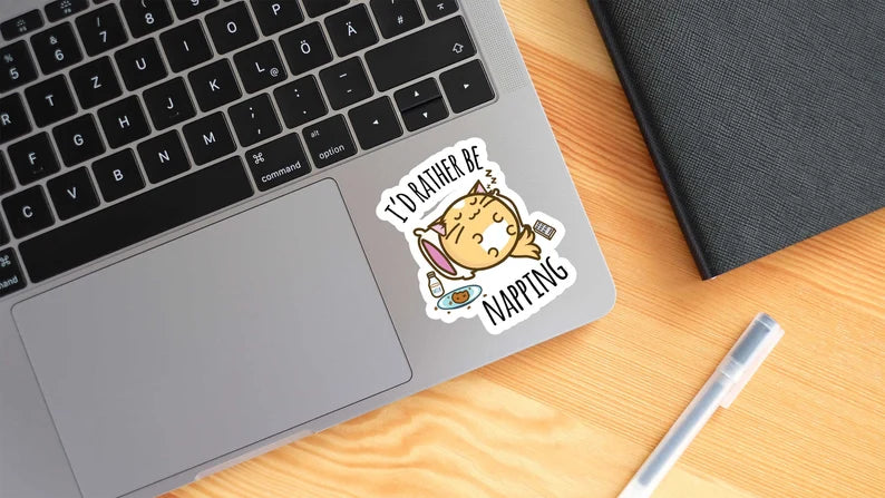 I'd rather be napping Vinyl Sticker