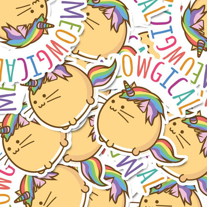 Meowgical unicorn cat Vinyl Sticker