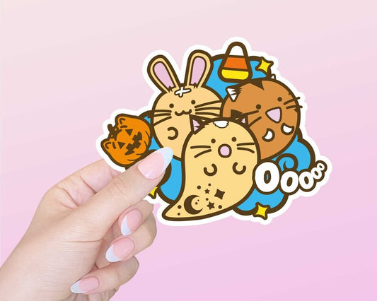 Boo Spooky Ghosts Vinyl Sticker