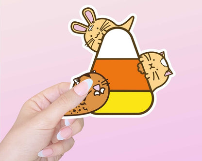 Halloween Candy Corn Vinyl Sticker