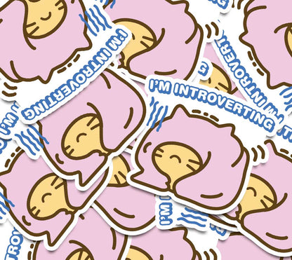 I'm Introverting Vinyl Sticker