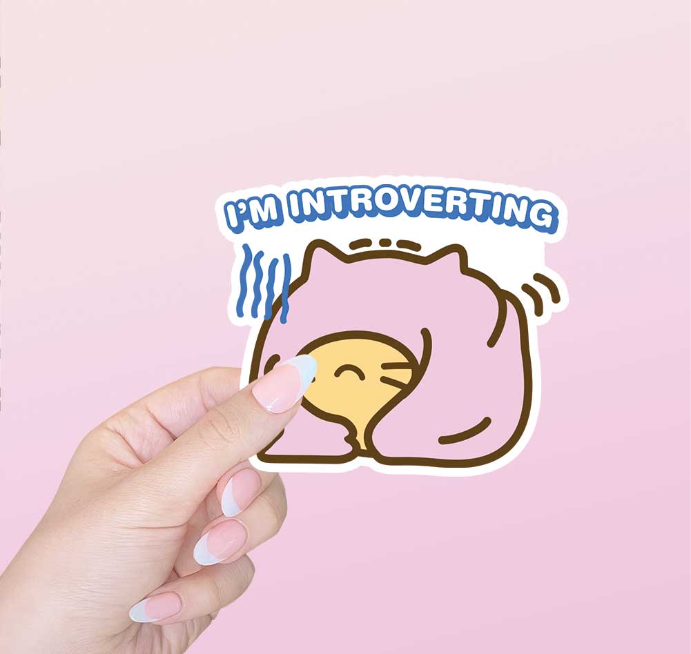 I'm Introverting Vinyl Sticker