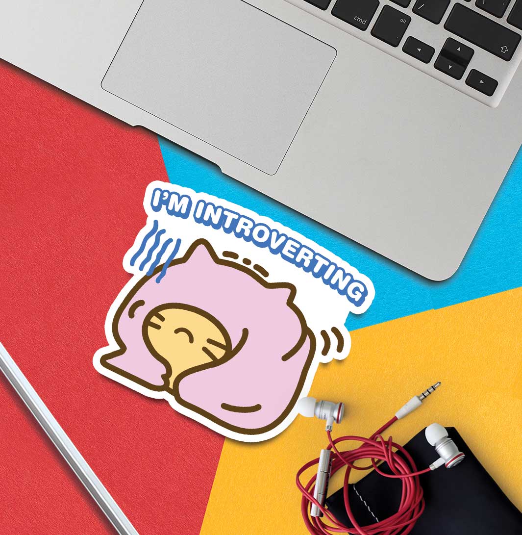 I'm Introverting Vinyl Sticker