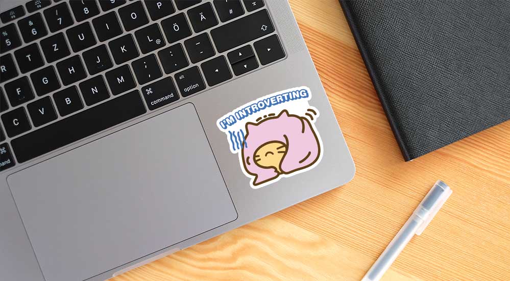 I'm Introverting Vinyl Sticker