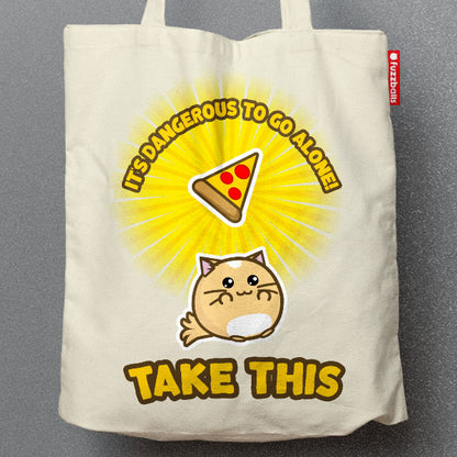 It’s Dangerous To Go Alone… Take This Pizza Tote Bag