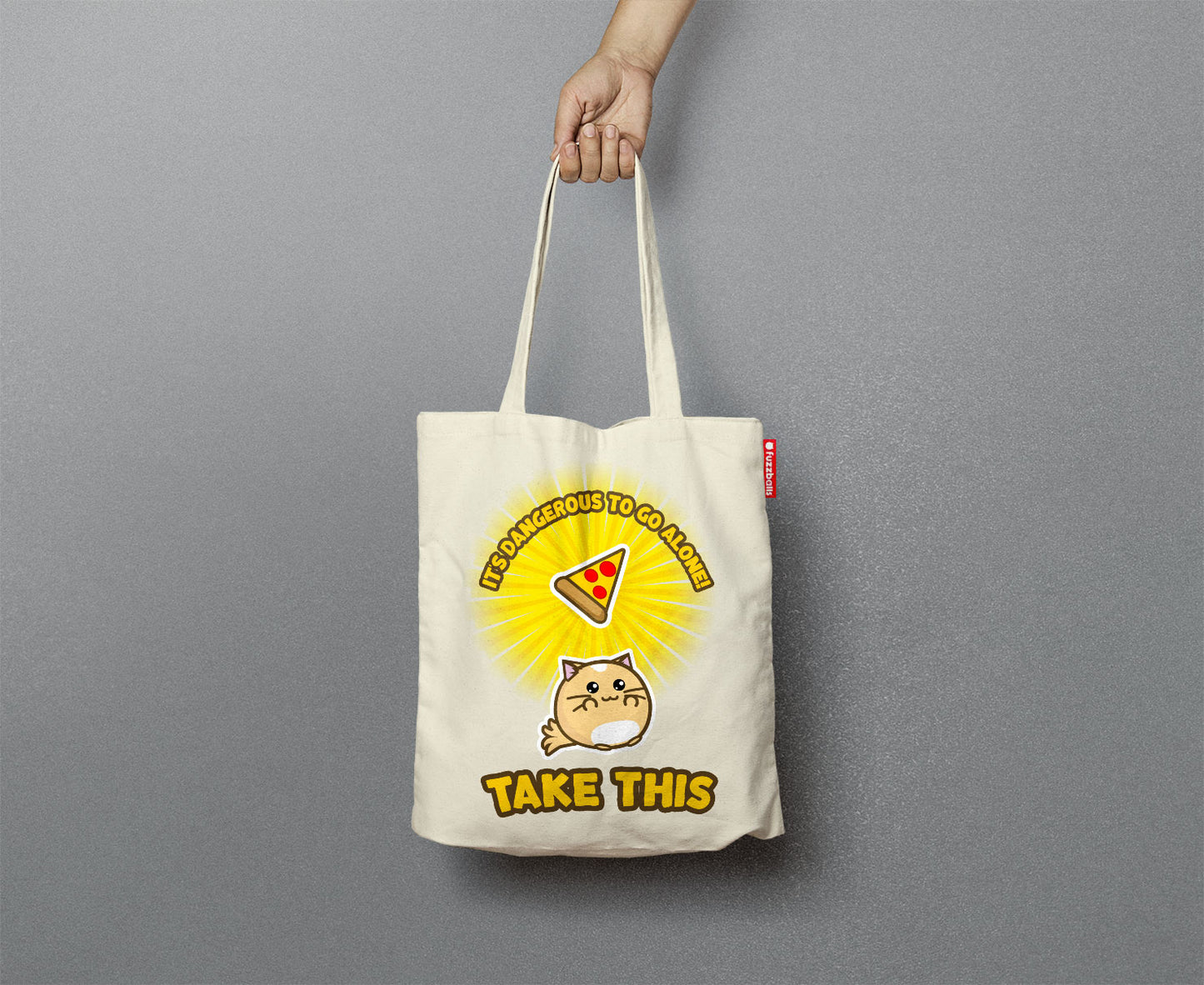 It’s Dangerous To Go Alone… Take This Pizza Tote Bag