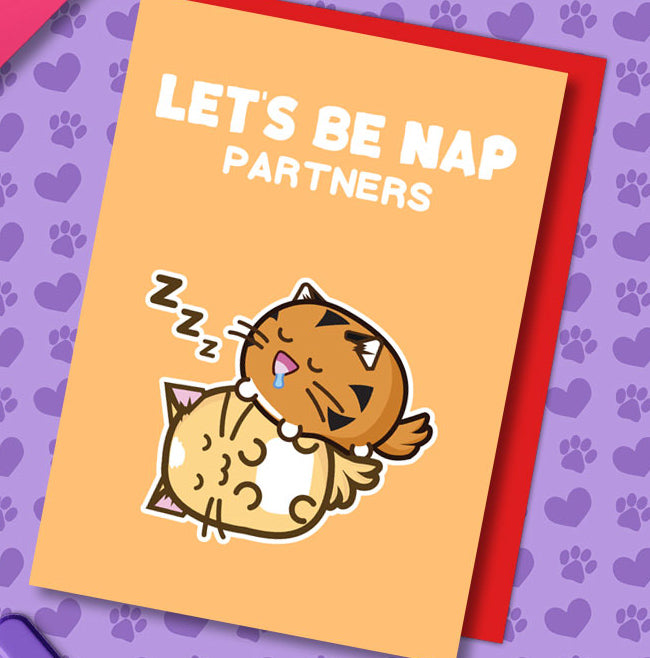 Let's be nap partners valentines Card