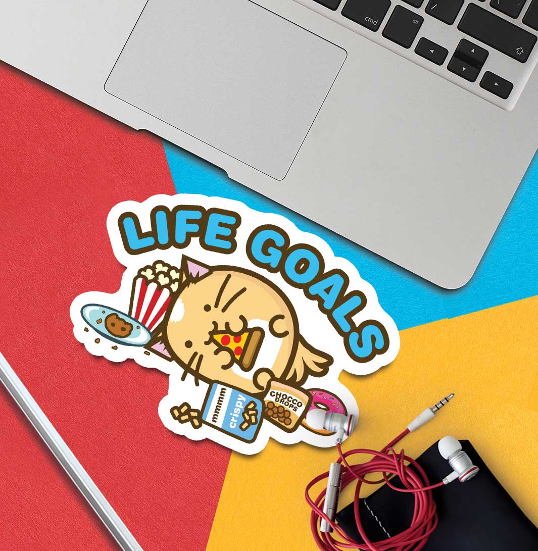 Life Goals Vinyl Sticker