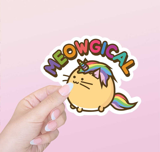 Meowgical unicorn cat Vinyl Sticker