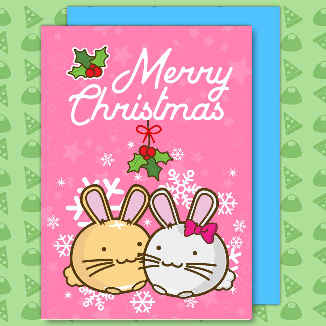 Merry christmas mistletoe Card