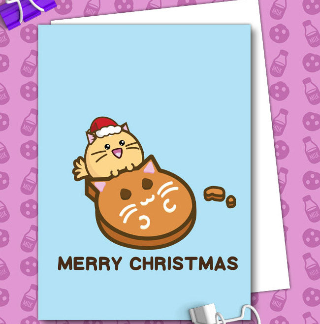 Whisky Xmas cookie Card