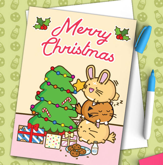 Xmas tree star Card