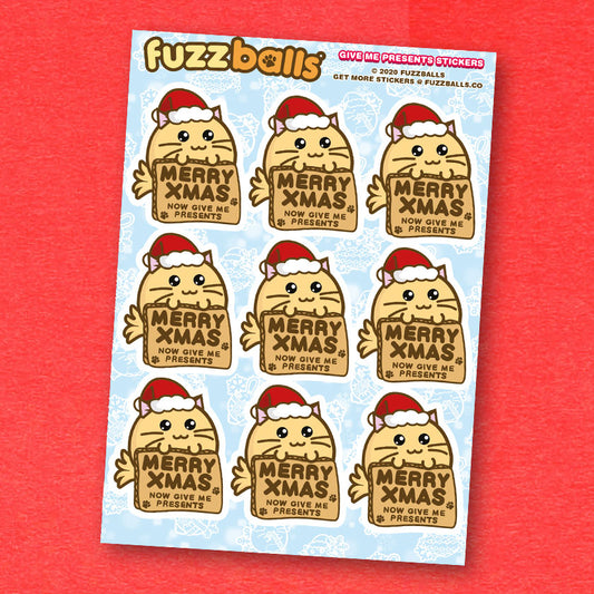 Give me presents Sticker Sheet