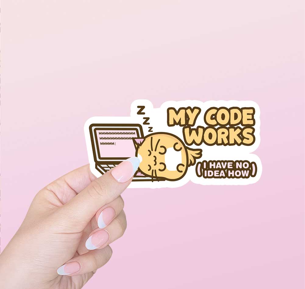 My Code Works Vinyl Sticker