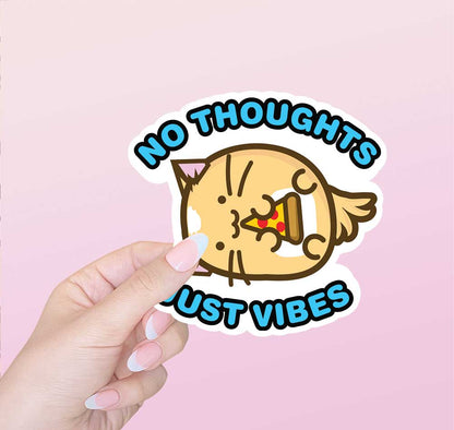 No Thoughts Just Vibes Whisky Vinyl Sticker