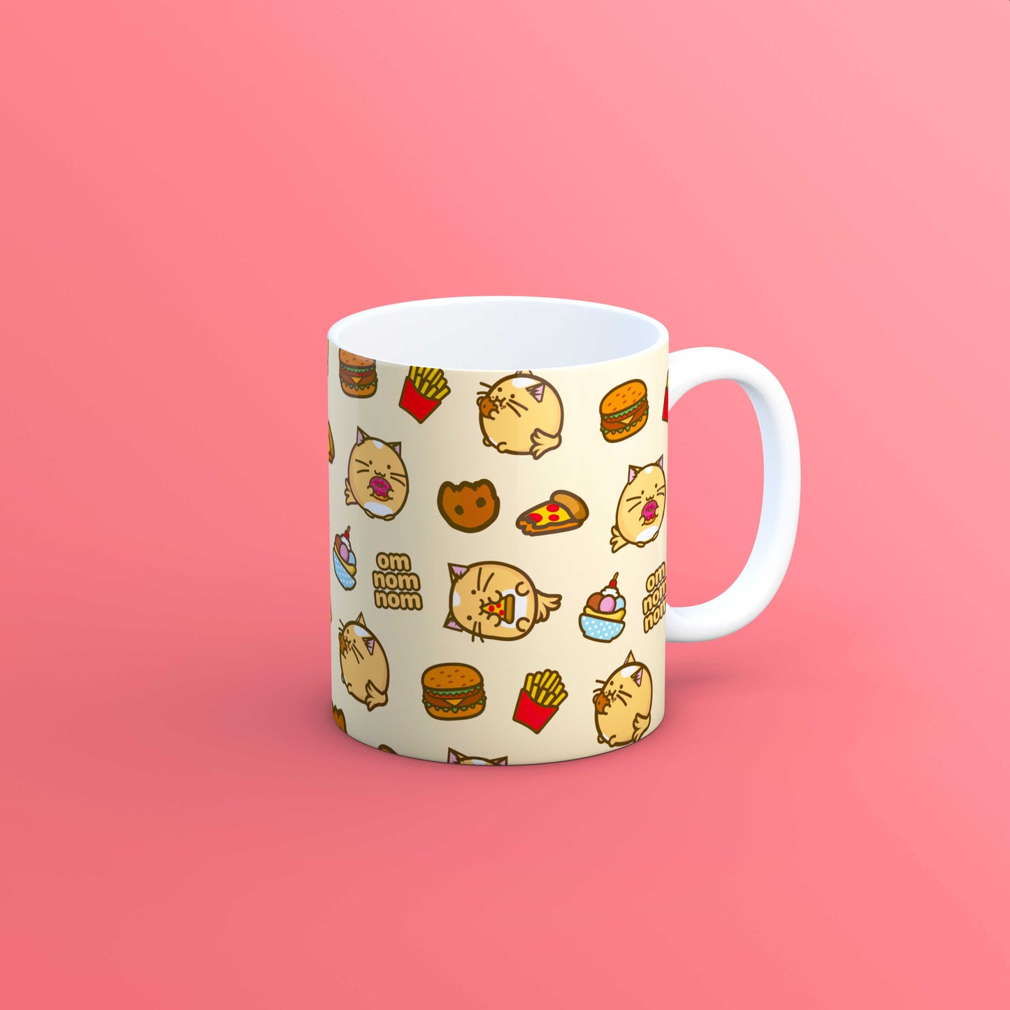 Omnom Food Pattern Mug