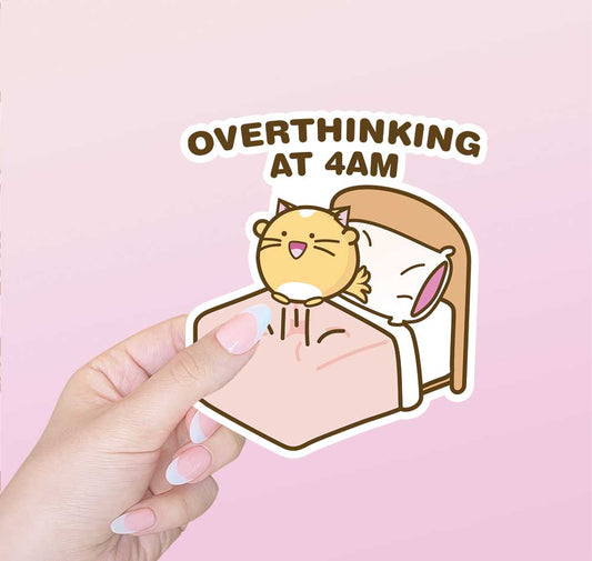 Over Thinking At 4am Vinyl Sticker