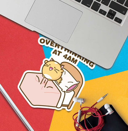 Over Thinking At 4am Vinyl Sticker