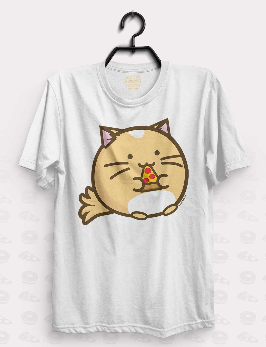 Cat and pizza shirt hotsell