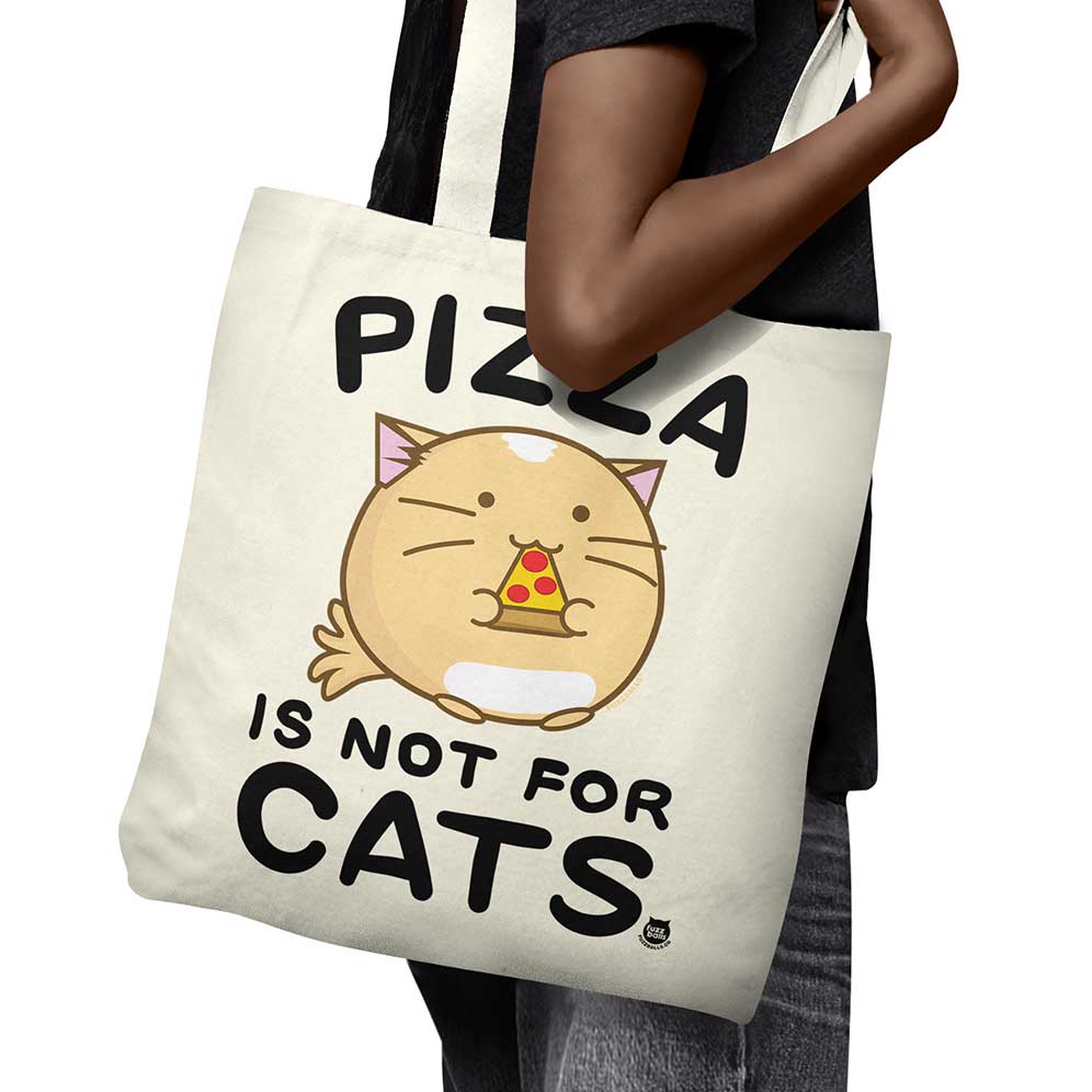 Pizza is not for cats Tote Bag