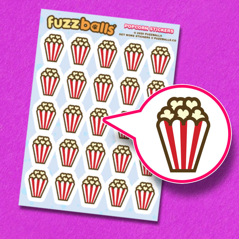 Popcorn Sticker Sheet