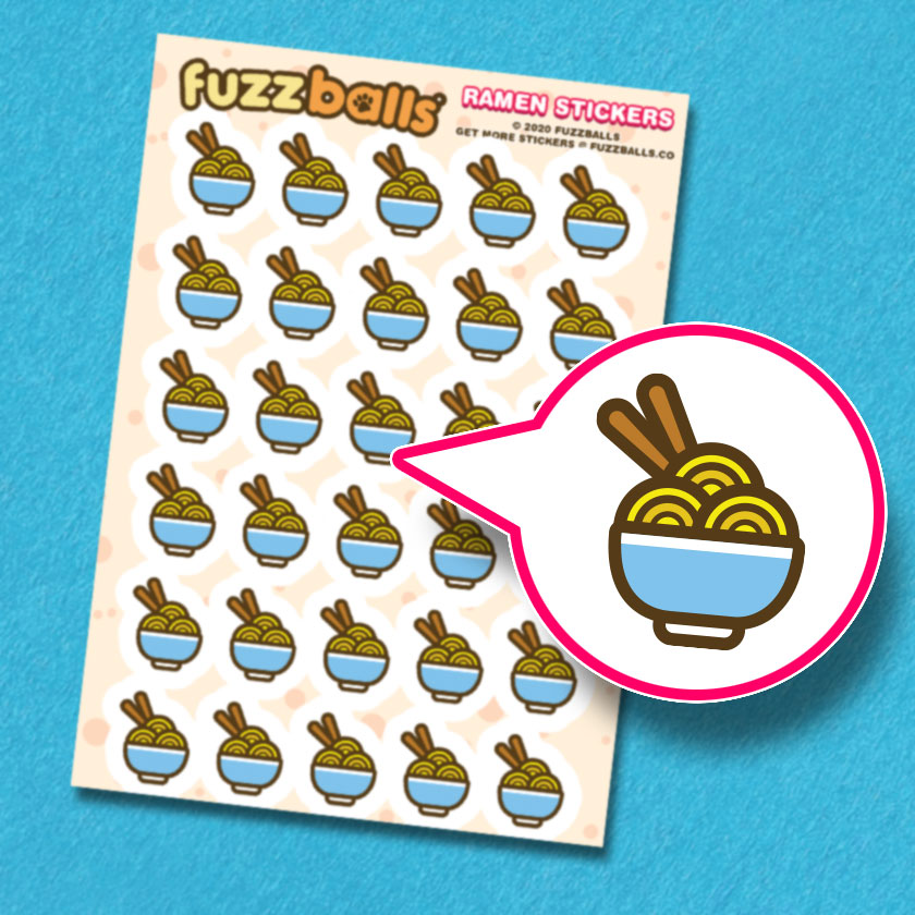 Ramen Sticker Sheet