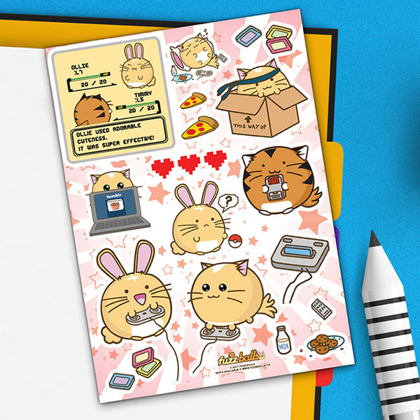 Video Game Sticker Sheet – Fuzzballs