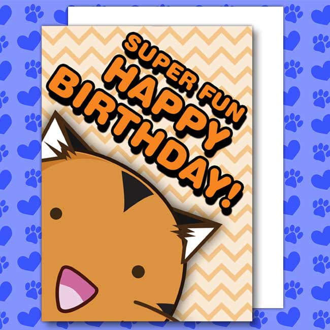 Super fun happy birthday tiger Card