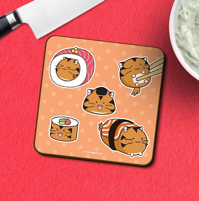 Tiger Sushi Matching Coaster