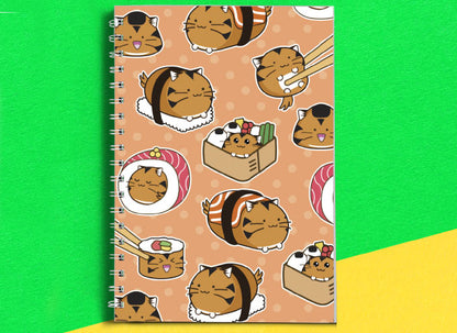 Tiger Cat Sushi Note Book