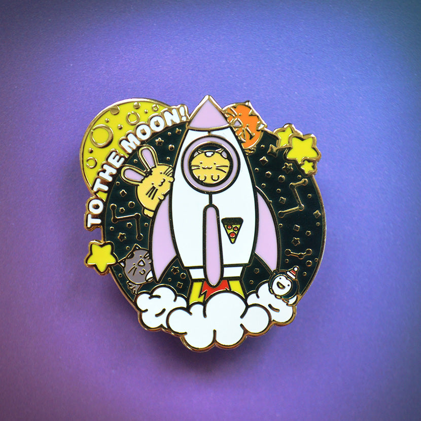 To the moon Space Enamel Pin