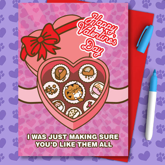 Happy valentines day chocolate Card