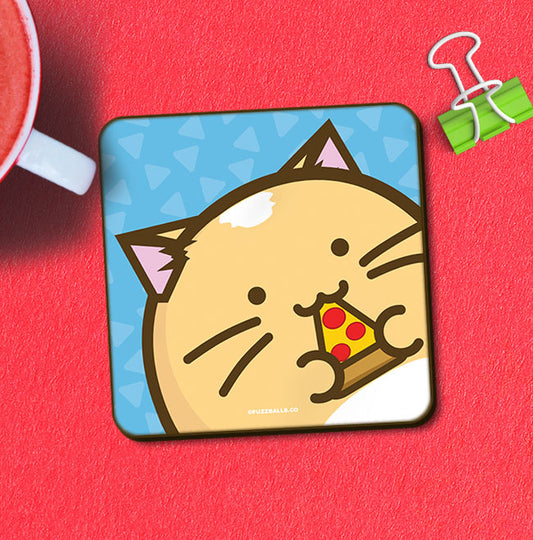 Pizza Cat Coaster