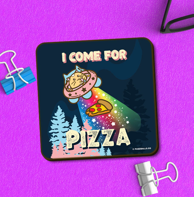 I Come For Pizza Coaster