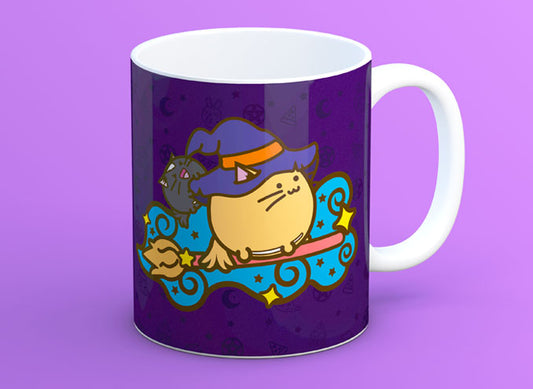 Witchy Whisky Cat Halloween Mug