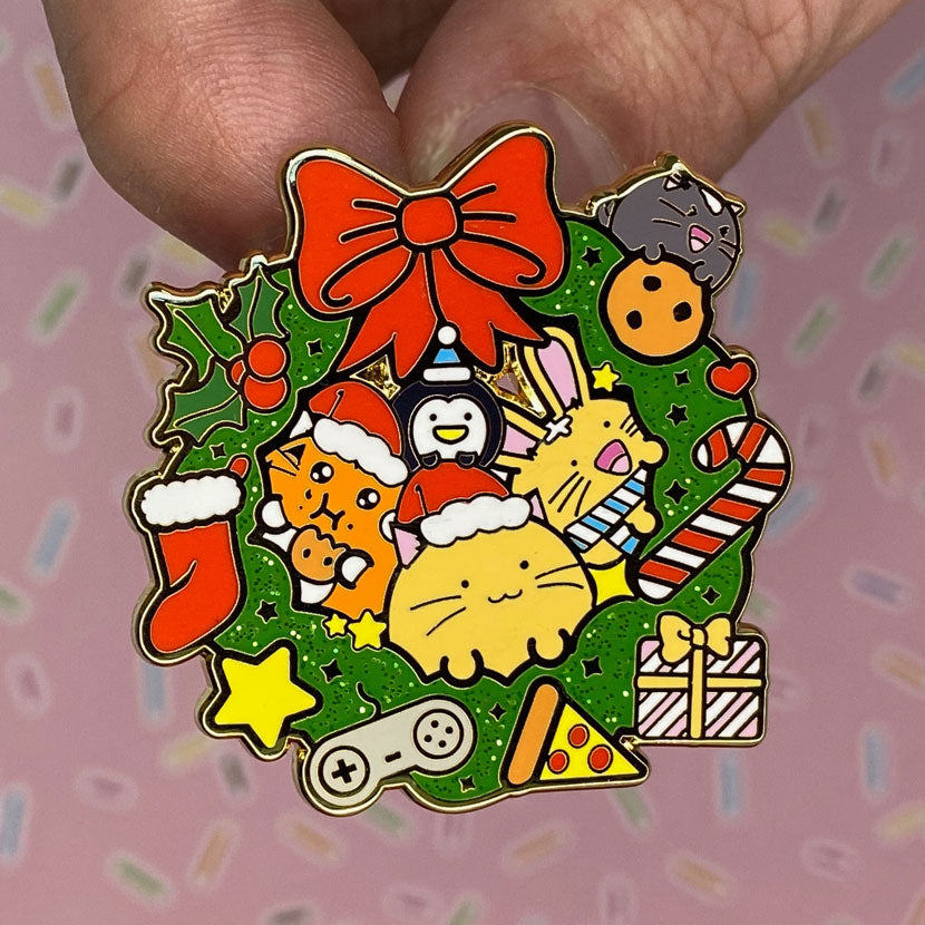 Xmas Wreath Christmas Enamel Pin